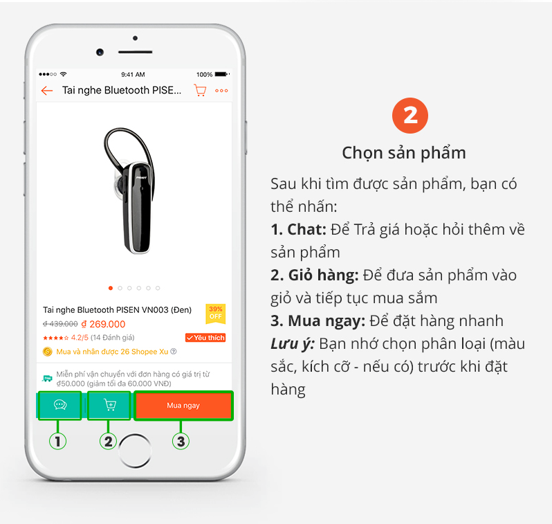 Hướng dẫn mua hàng chọn sản phẩm Shopee vn
