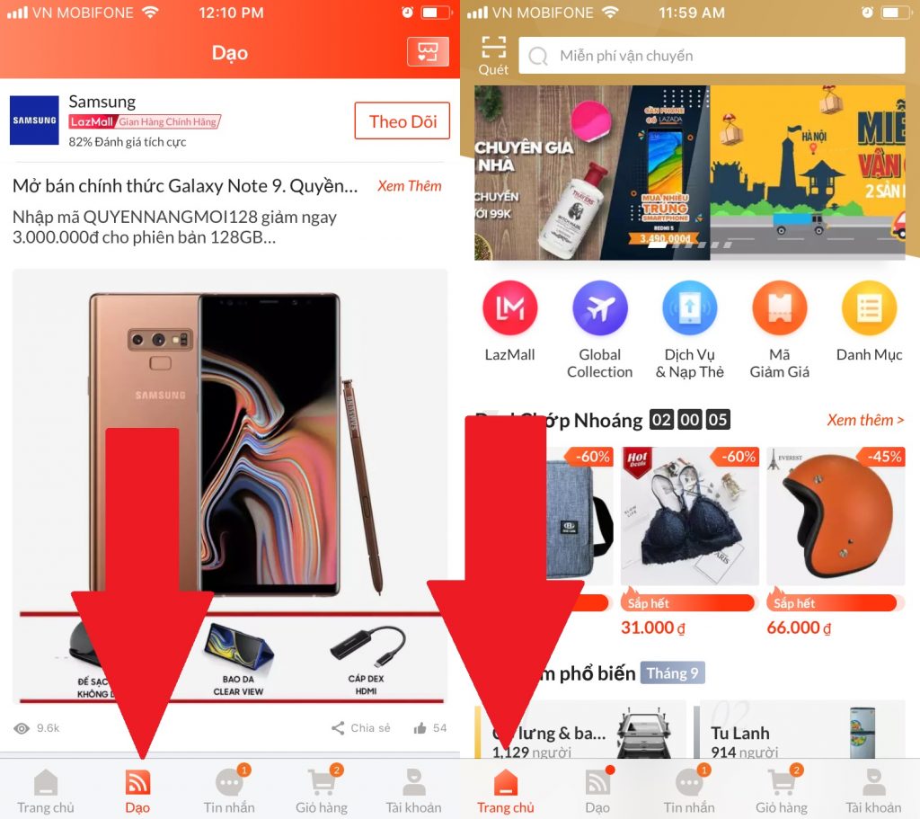Hướng dẫn mua sắm trên Lazada App Dạo tìm sản phẩm
