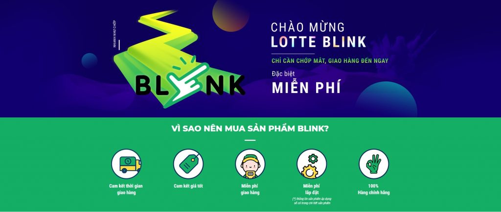 Tính năng mới Lotte Blink miễn phí giao hàng nhanh trên Lotte.vn