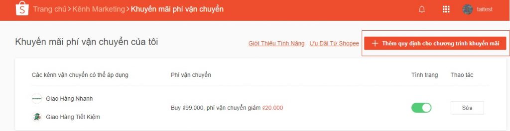 Hướng dẫn ĐK free chuyên chở Shopee