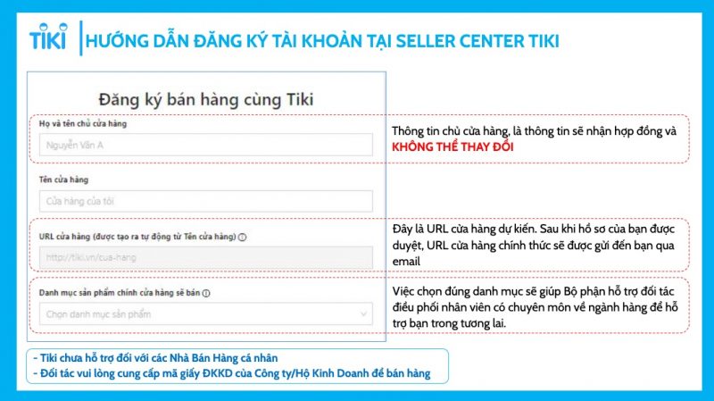 Hướng dẫn đăng ký bán hàng Tiki