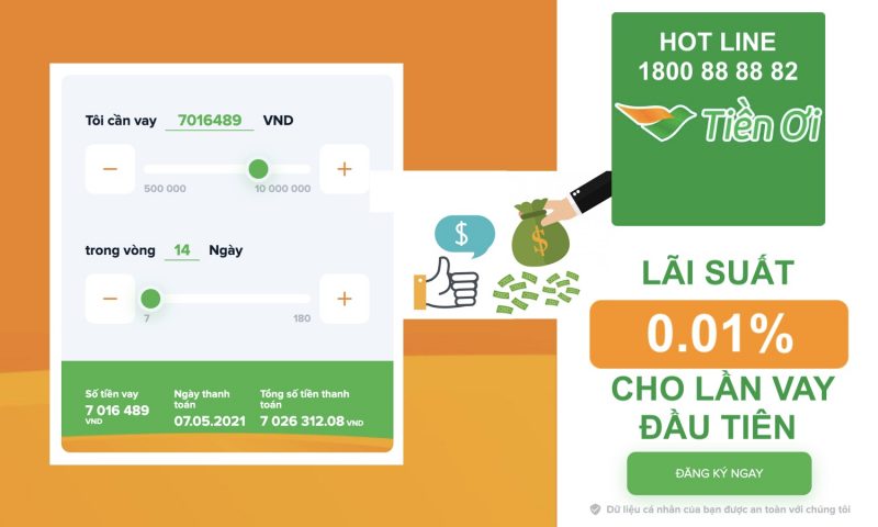 Hướng dẫn vay online lần đầu tiên lãi suất 0.01% trên Tiền Ơi (tienoi.com.vn)